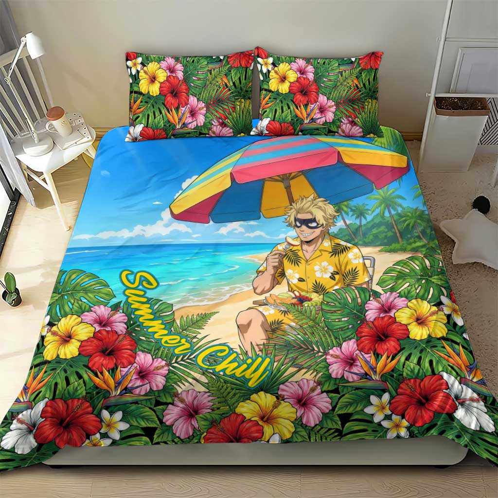 Taishiro Toyomitsu Summer Chill Bedding Set Tropical Anime Picnic Scene