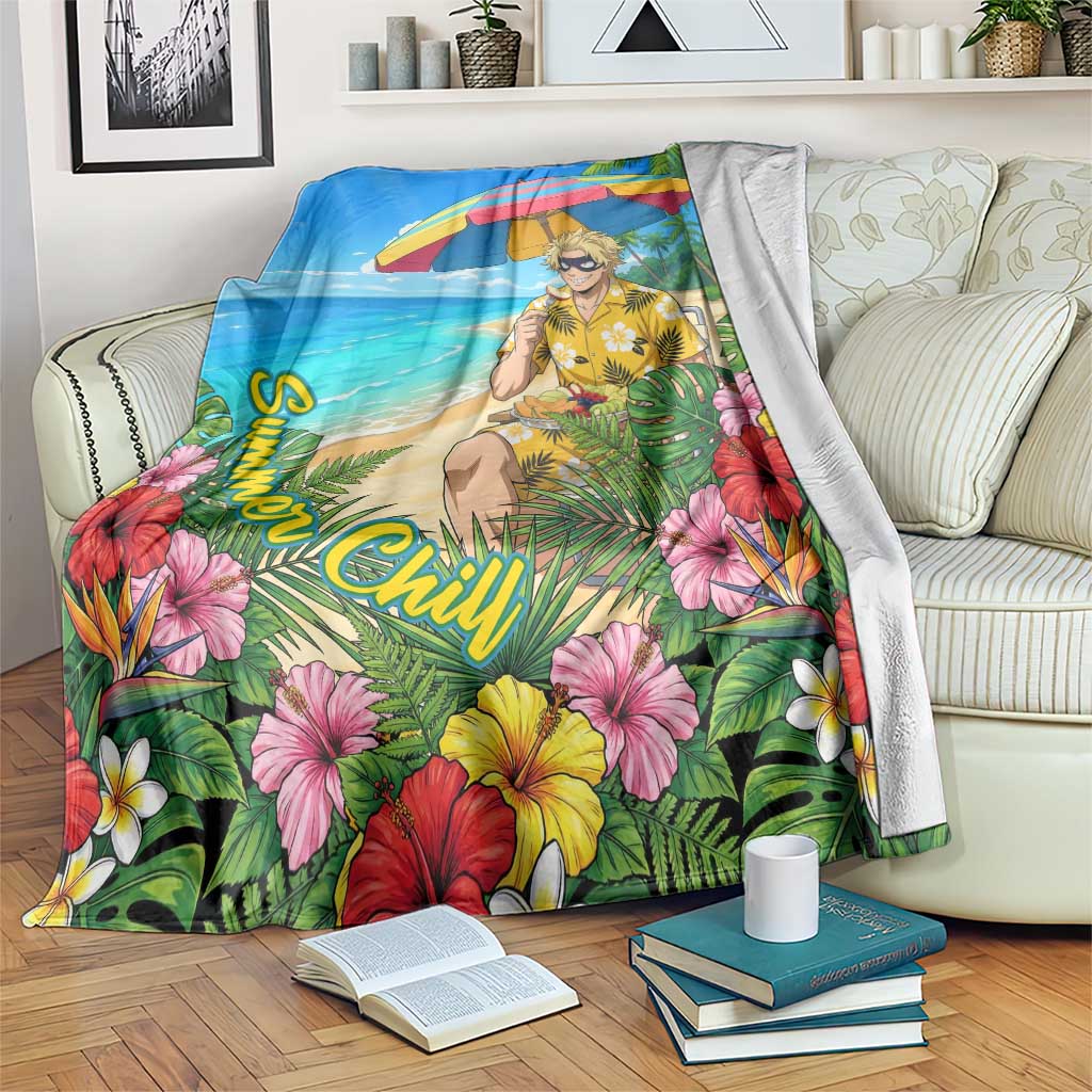 Taishiro Toyomitsu Summer Chill Blanket Tropical Anime Picnic Scene