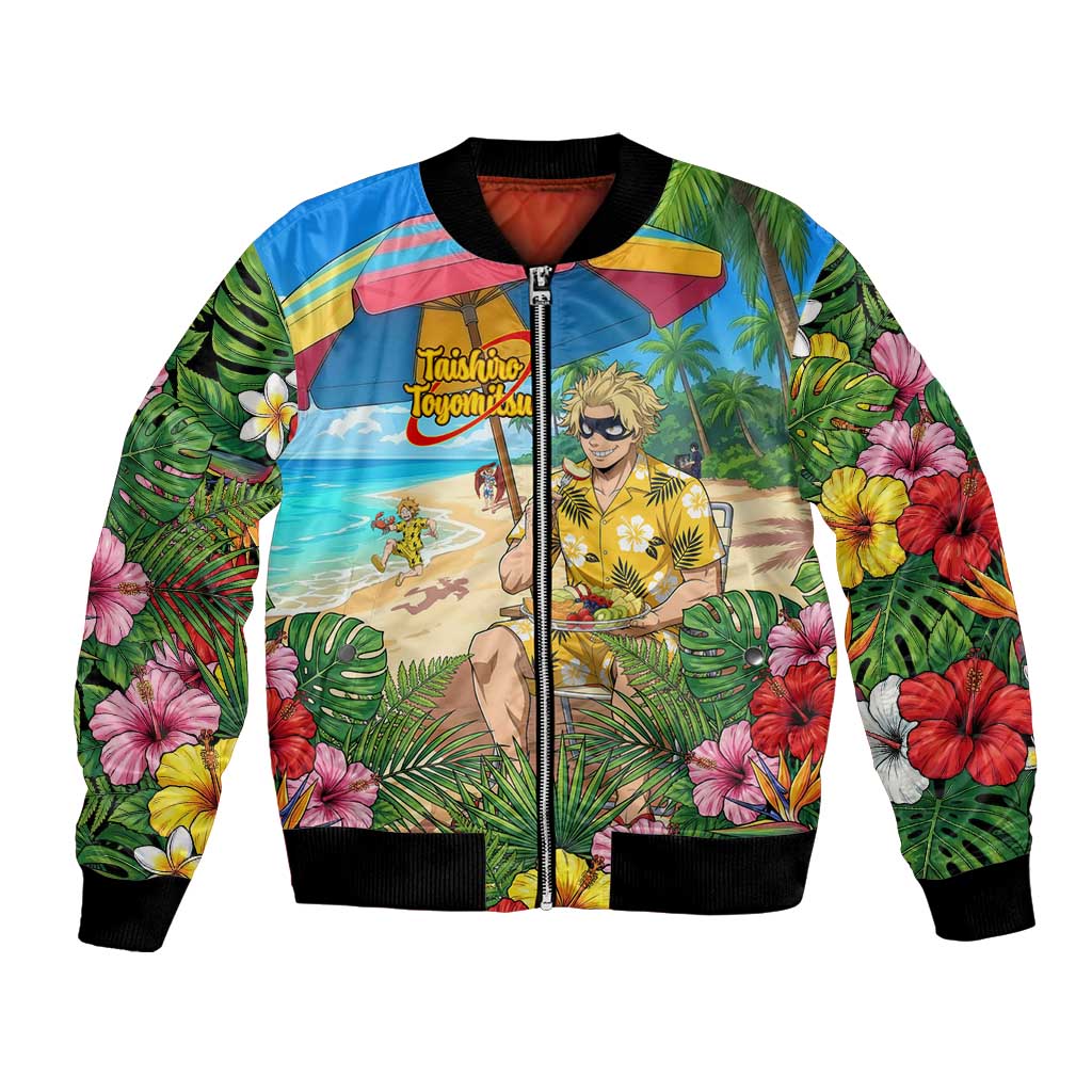 Taishiro Toyomitsu Summer Chill Bomber Jacket Tropical Anime Picnic Scene