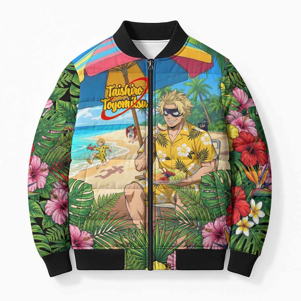 Taishiro Toyomitsu Summer Chill Bomber Puffer Jacket Tropical Anime Picnic Scene