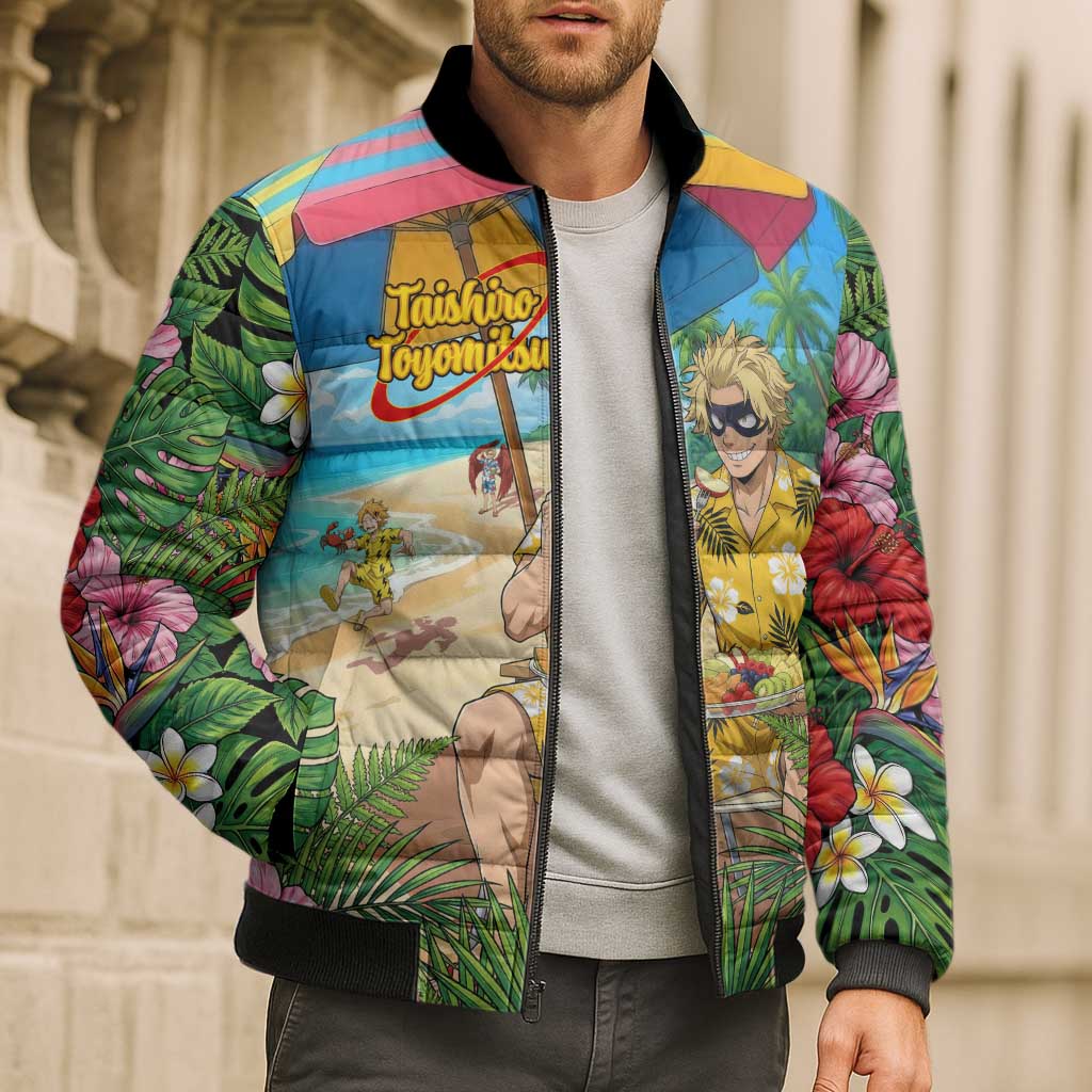 Taishiro Toyomitsu Summer Chill Bomber Puffer Jacket Tropical Anime Picnic Scene