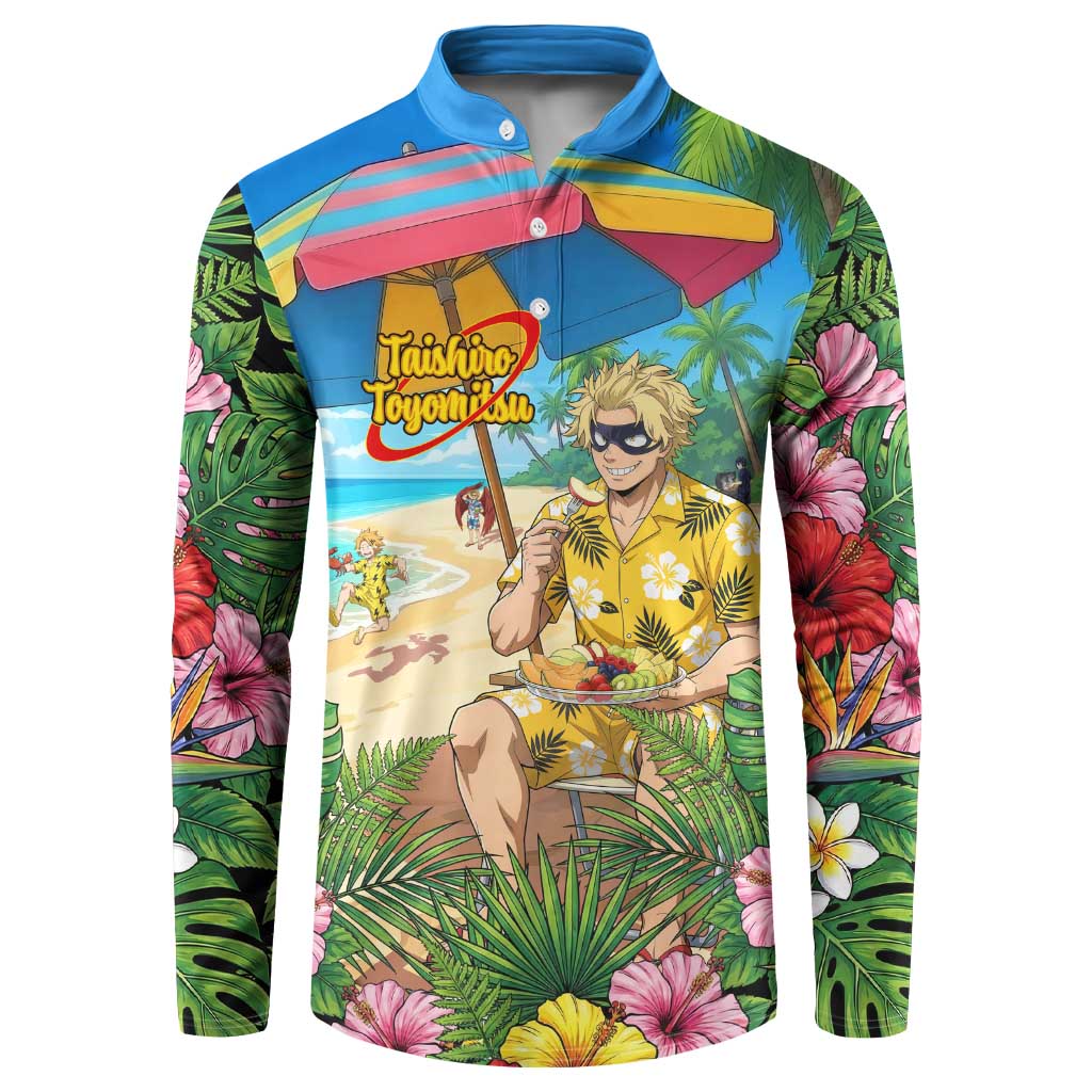 Taishiro Toyomitsu Summer Chill Button Sweatshirt Tropical Anime Picnic Scene