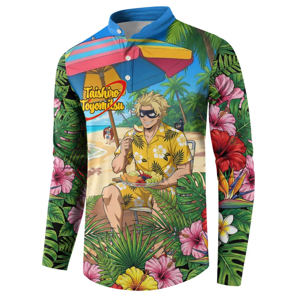 Taishiro Toyomitsu Summer Chill Button Sweatshirt Tropical Anime Picnic Scene