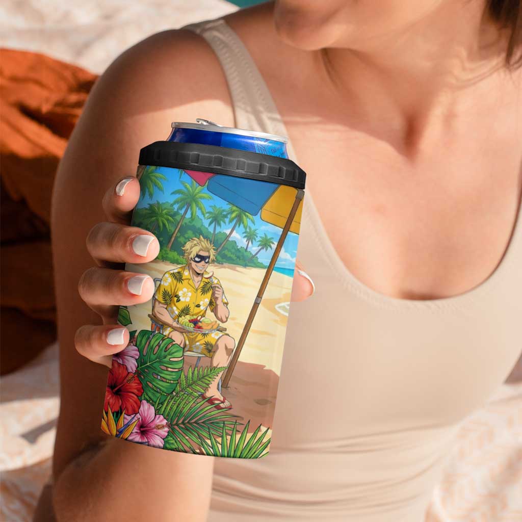 Taishiro Toyomitsu Summer Chill 4 in 1 Can Cooler Tumbler Tropical Anime Picnic Scene