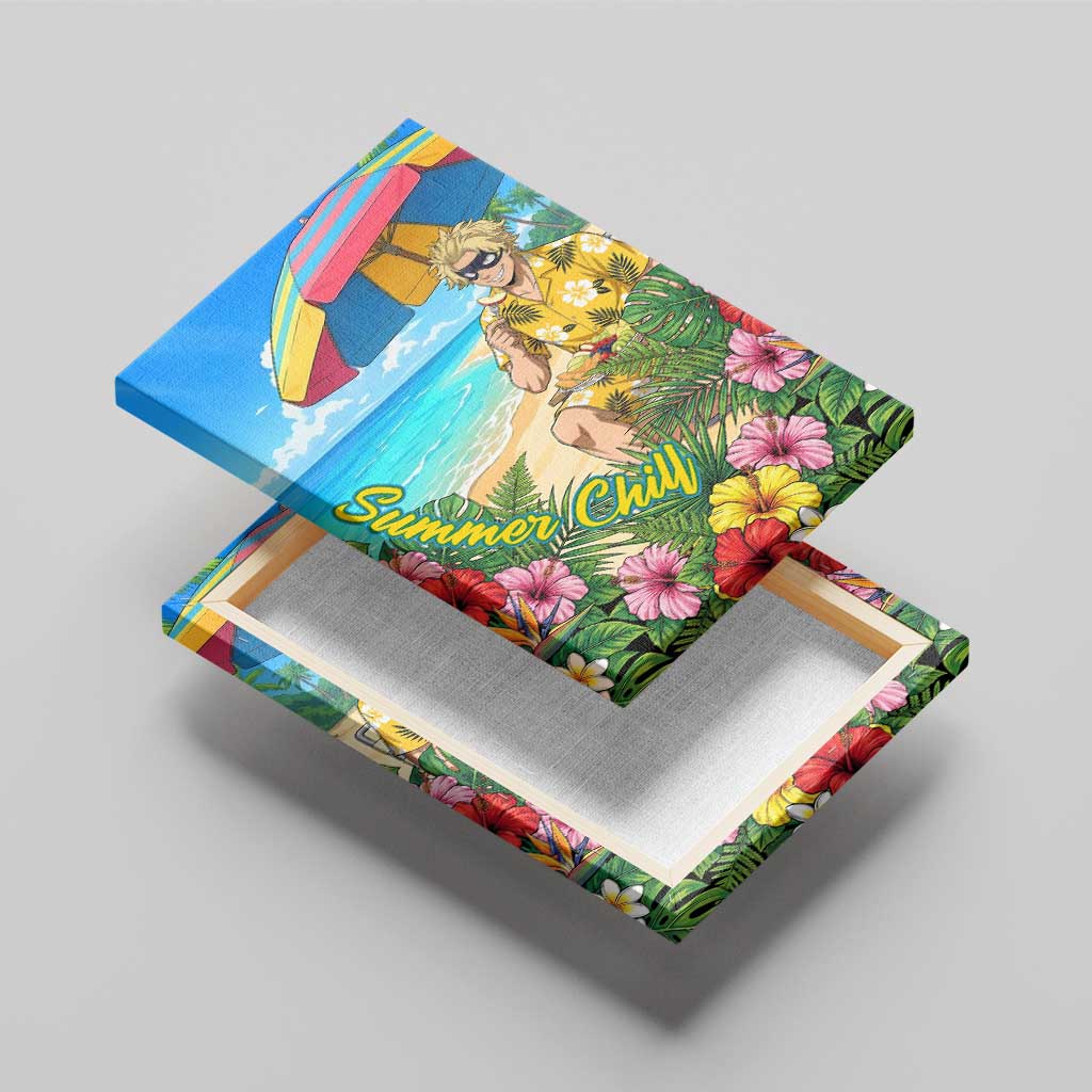 Taishiro Toyomitsu Summer Chill Canvas Wall Art Tropical Anime Picnic Scene