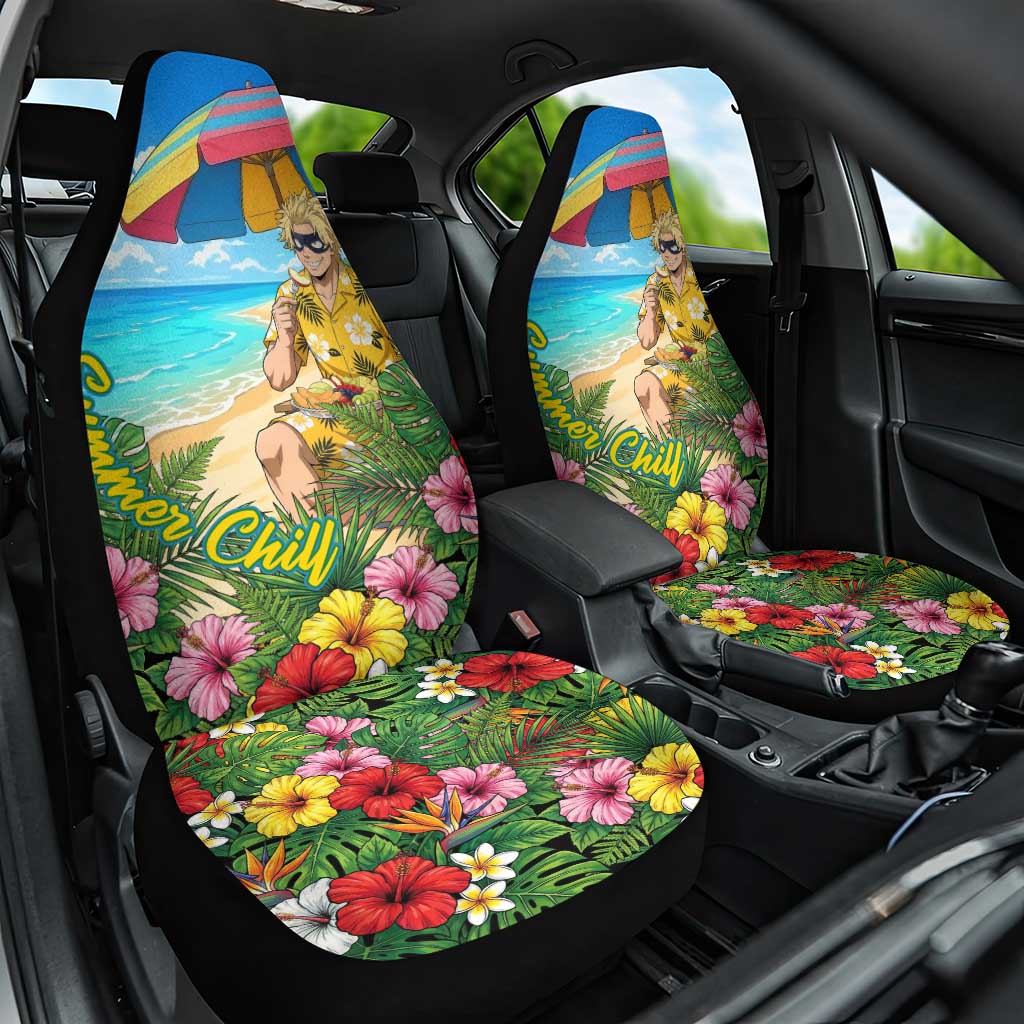 Taishiro Toyomitsu Summer Chill Car Seat Cover Tropical Anime Picnic Scene