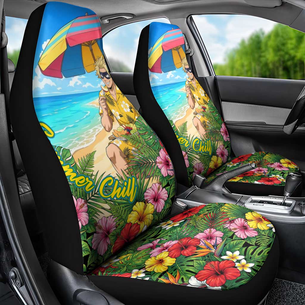 Taishiro Toyomitsu Summer Chill Car Seat Cover Tropical Anime Picnic Scene