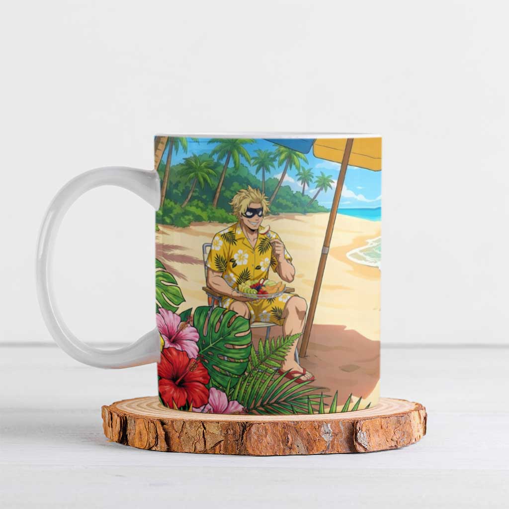 Taishiro Toyomitsu Summer Chill Ceramic Mug Tropical Anime Picnic Scene