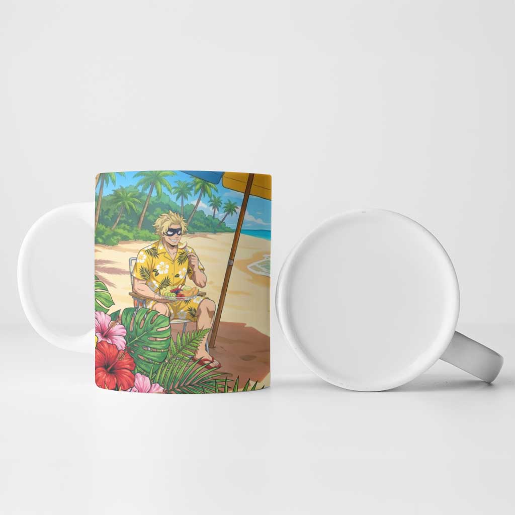 Taishiro Toyomitsu Summer Chill Ceramic Mug Tropical Anime Picnic Scene