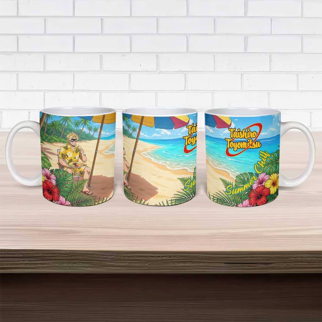 Taishiro Toyomitsu Summer Chill Ceramic Mug Tropical Anime Picnic Scene