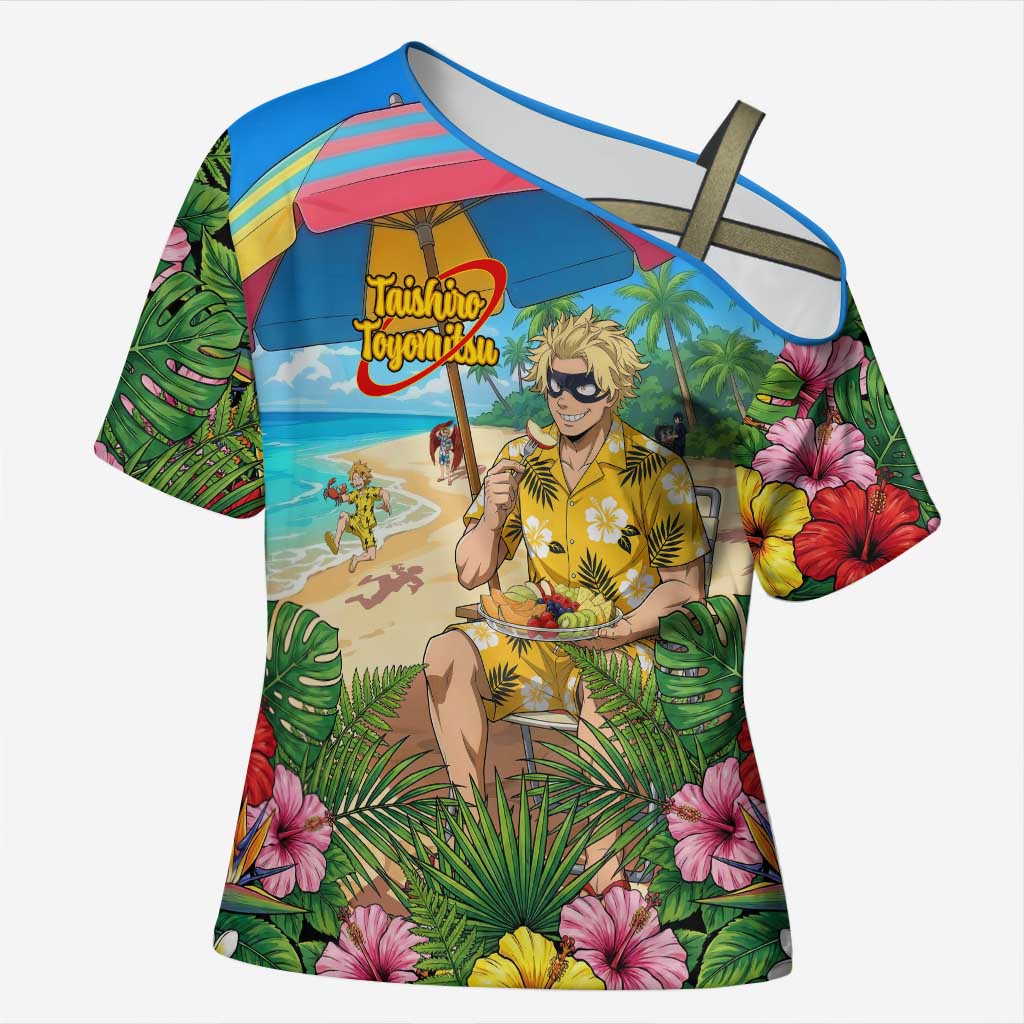 Taishiro Toyomitsu Summer Chill Cross Shoulder Shirt Tropical Anime Picnic Scene