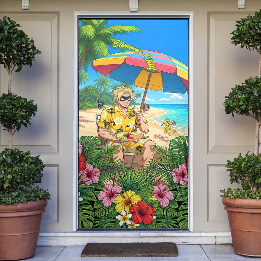 Taishiro Toyomitsu Summer Chill Door Cover Tropical Anime Picnic Scene