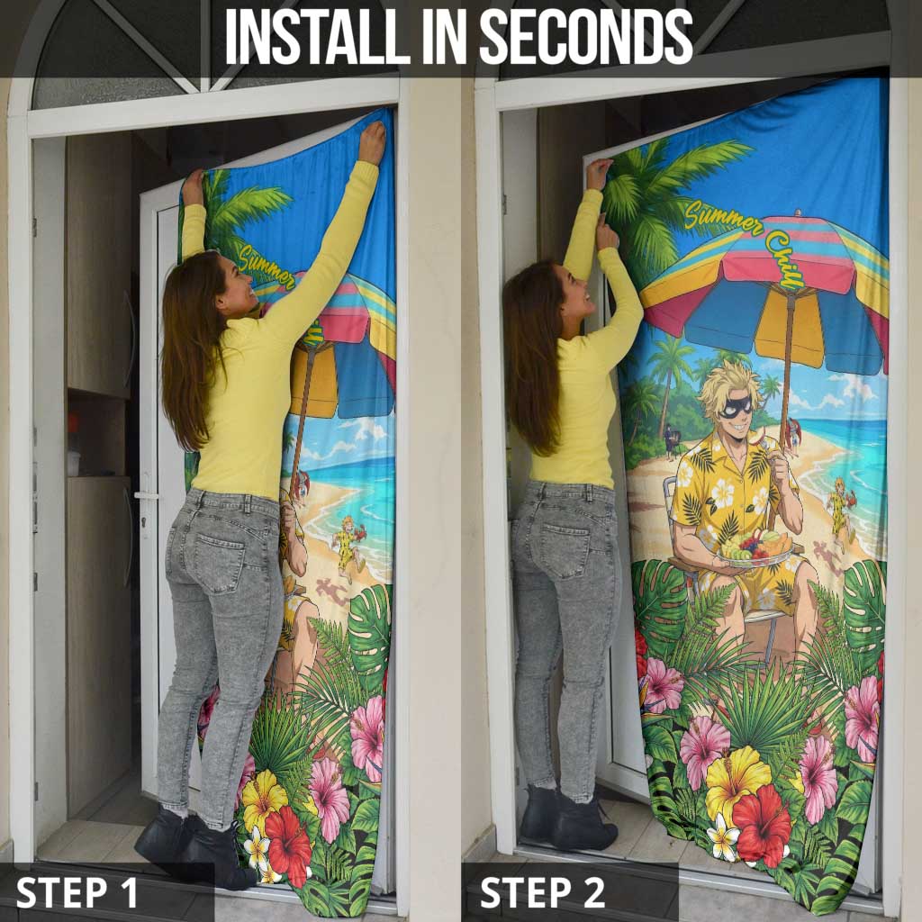 Taishiro Toyomitsu Summer Chill Door Cover Tropical Anime Picnic Scene
