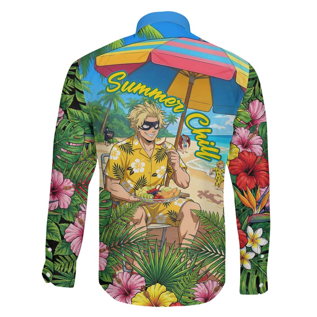 Taishiro Toyomitsu Summer Chill Family Matching Tank Maxi Dress and Hawaiian Shirt Tropical Anime Picnic Scene