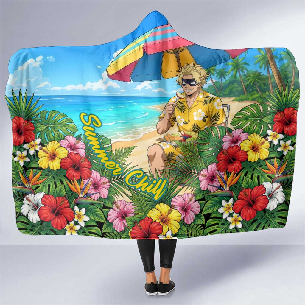 Taishiro Toyomitsu Summer Chill Hooded Blanket Tropical Anime Picnic Scene