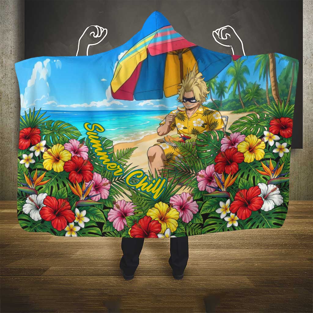 Taishiro Toyomitsu Summer Chill Hooded Blanket Tropical Anime Picnic Scene