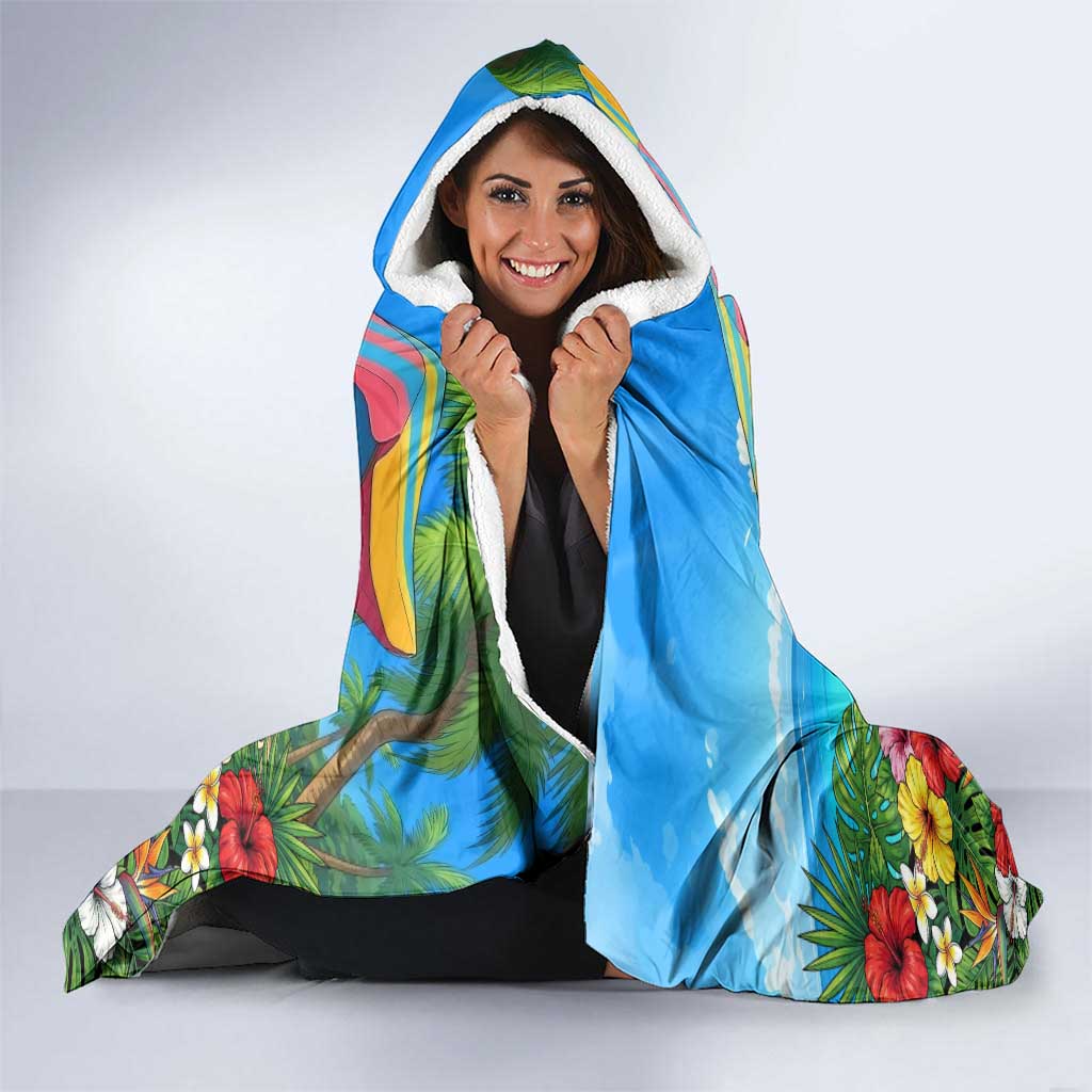 Taishiro Toyomitsu Summer Chill Hooded Blanket Tropical Anime Picnic Scene