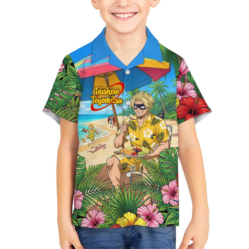 Taishiro Toyomitsu Summer Chill Kid Hawaiian Shirt Tropical Anime Picnic Scene