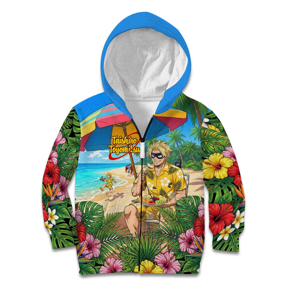 Taishiro Toyomitsu Summer Chill Kid Hoodie Tropical Anime Picnic Scene