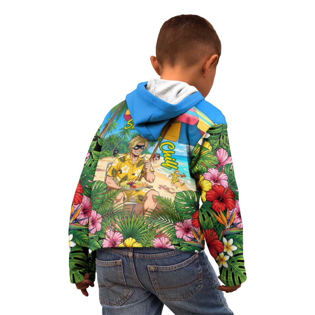 Taishiro Toyomitsu Summer Chill Kid Hoodie Tropical Anime Picnic Scene