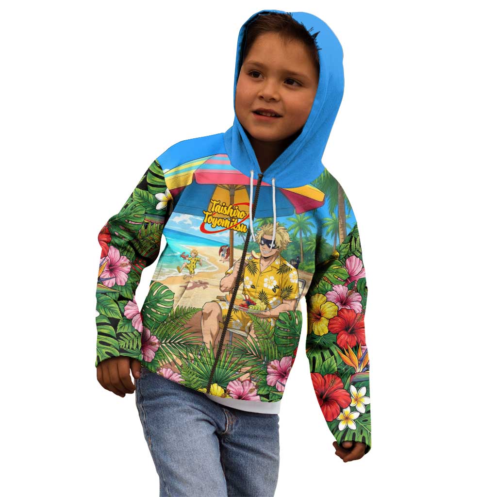 Taishiro Toyomitsu Summer Chill Kid Hoodie Tropical Anime Picnic Scene