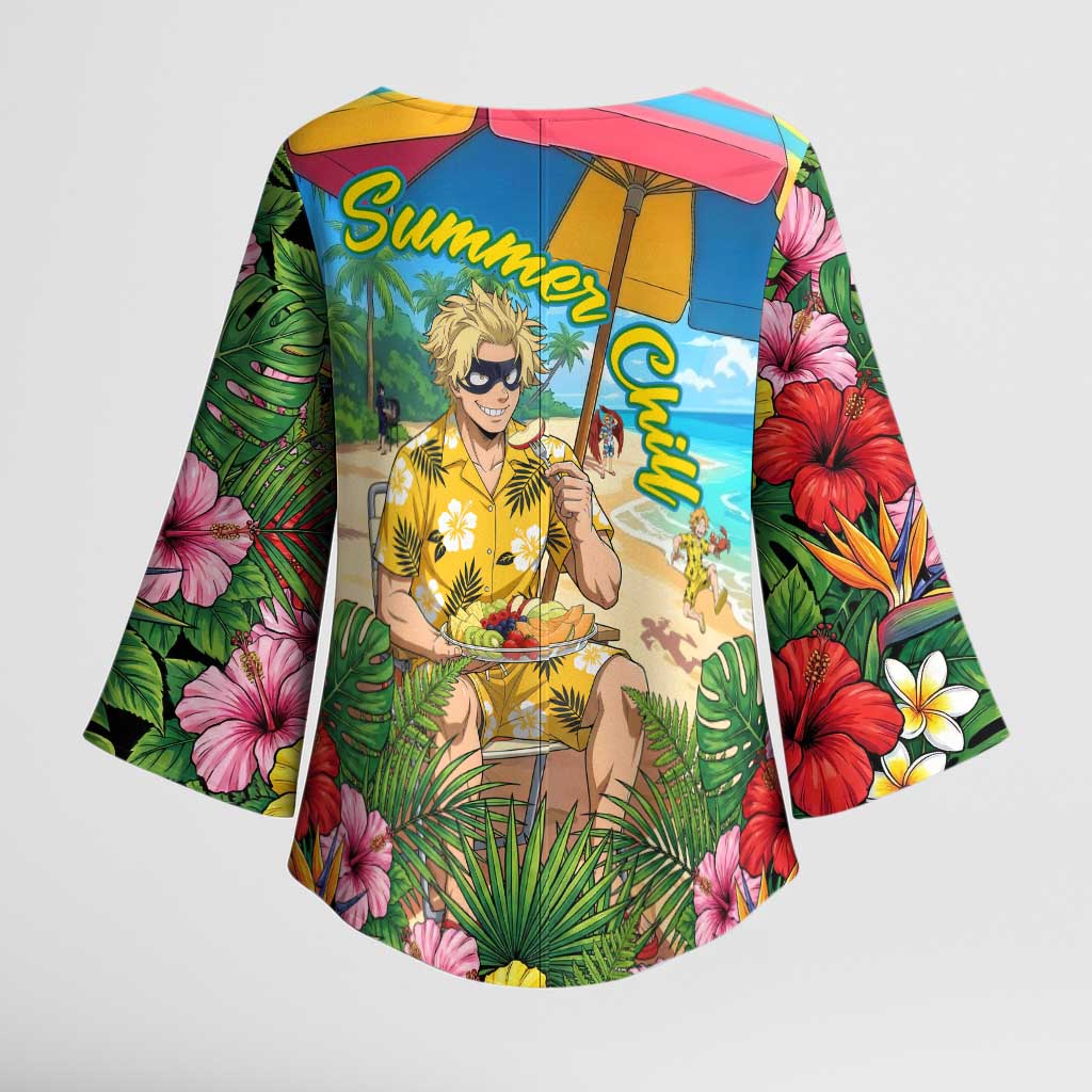 Taishiro Toyomitsu Summer Chill Kimono Sleeve Blouse Tropical Anime Picnic Scene