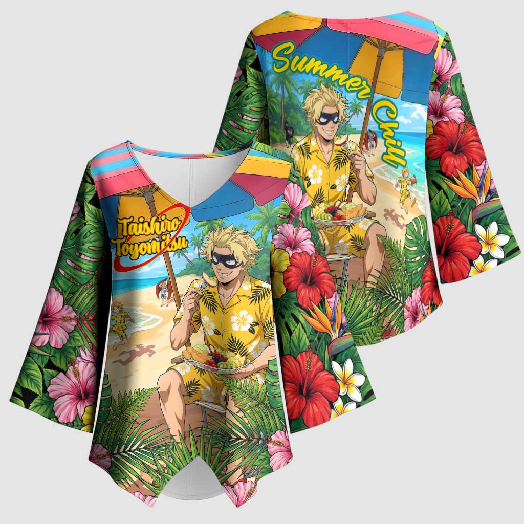 Taishiro Toyomitsu Summer Chill Kimono Sleeve Blouse Tropical Anime Picnic Scene