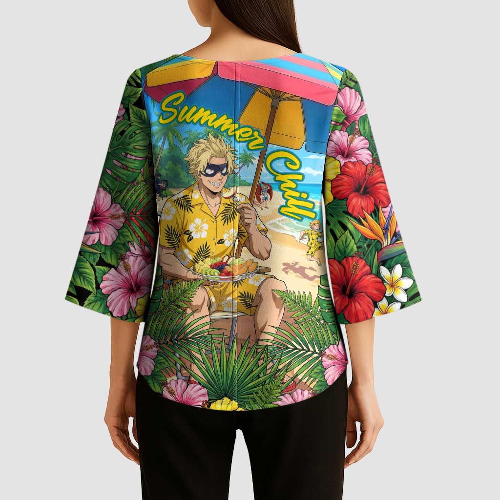Taishiro Toyomitsu Summer Chill Kimono Sleeve Blouse Tropical Anime Picnic Scene
