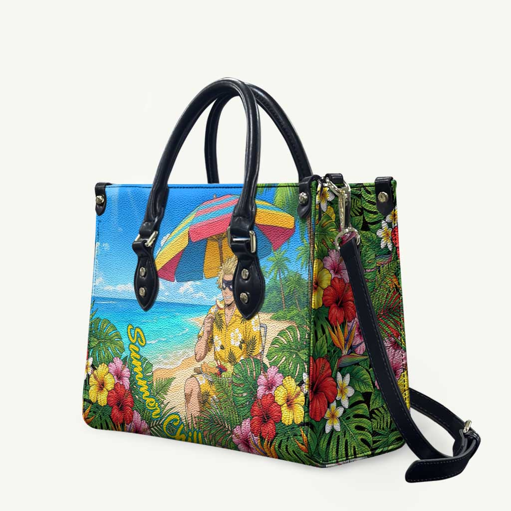 Taishiro Toyomitsu Summer Chill Leather Bag Tropical Anime Picnic Scene