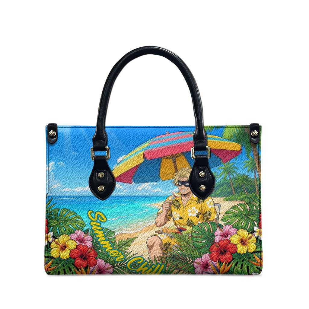 Taishiro Toyomitsu Summer Chill Leather Bag Tropical Anime Picnic Scene