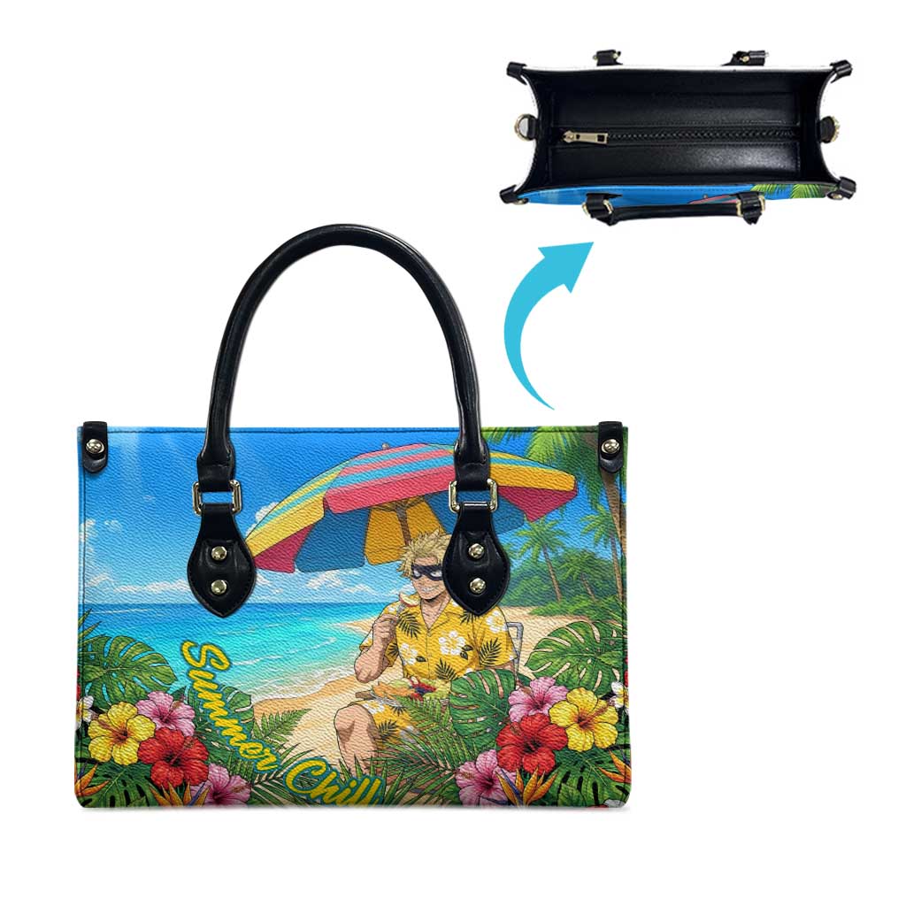 Taishiro Toyomitsu Summer Chill Leather Bag Tropical Anime Picnic Scene