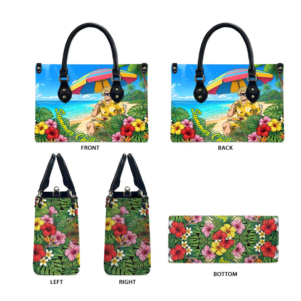 Taishiro Toyomitsu Summer Chill Leather Bag Tropical Anime Picnic Scene