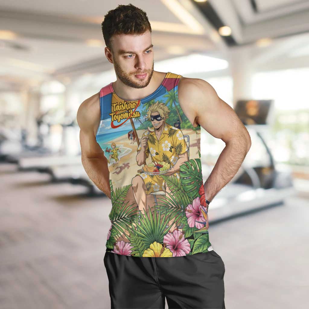 Taishiro Toyomitsu Summer Chill Men Tank Top Tropical Anime Picnic Scene