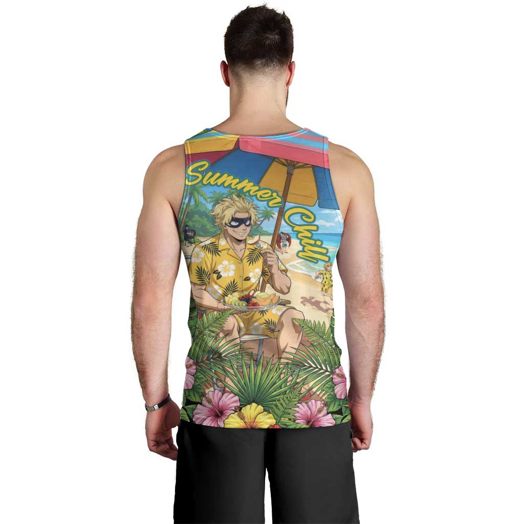 Taishiro Toyomitsu Summer Chill Men Tank Top Tropical Anime Picnic Scene