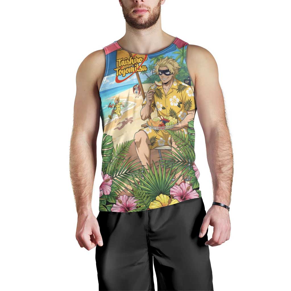 Taishiro Toyomitsu Summer Chill Men Tank Top Tropical Anime Picnic Scene