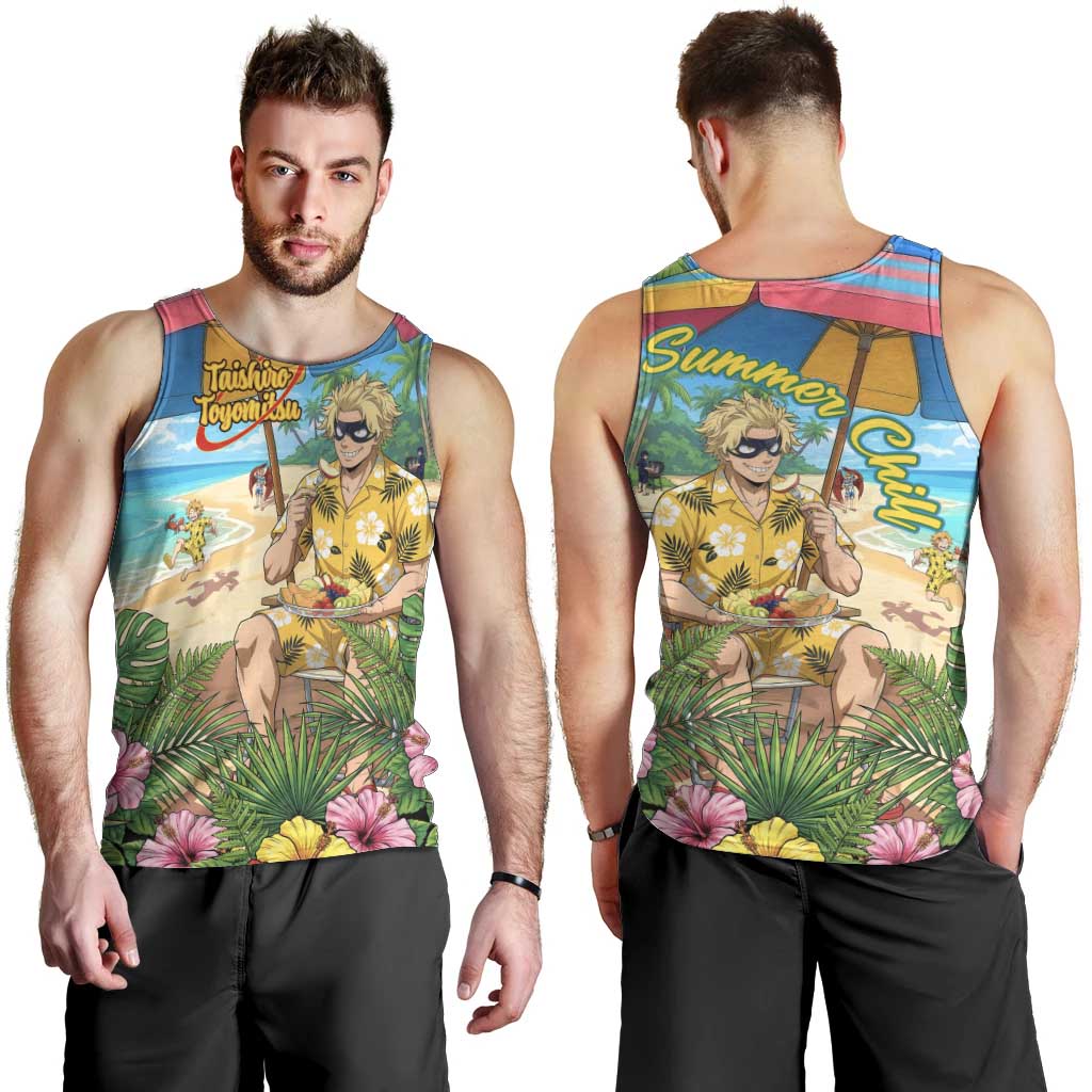 Taishiro Toyomitsu Summer Chill Men Tank Top Tropical Anime Picnic Scene