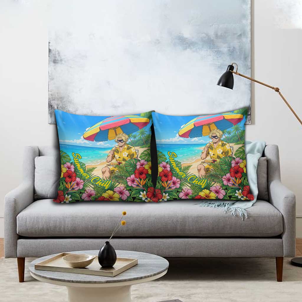 Taishiro Toyomitsu Summer Chill Pillow Cover Tropical Anime Picnic Scene