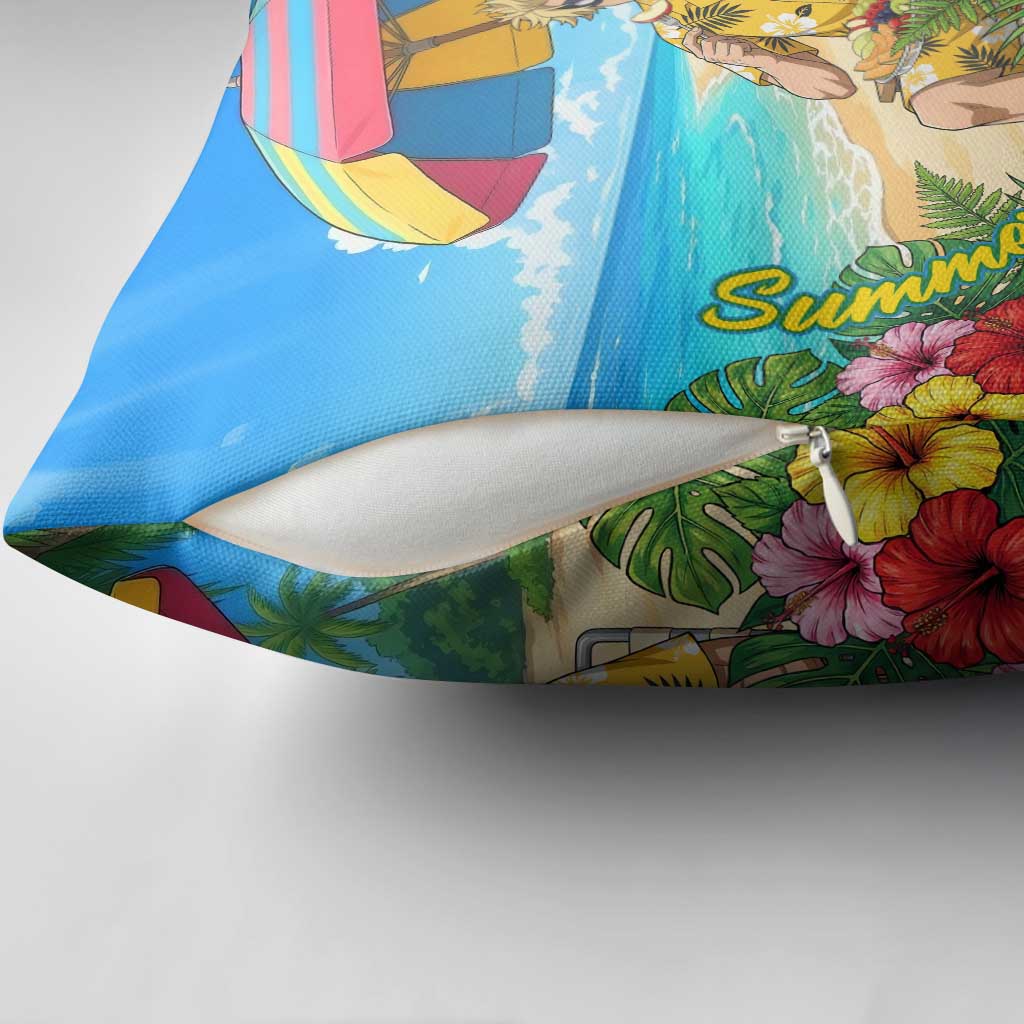 Taishiro Toyomitsu Summer Chill Pillow Cover Tropical Anime Picnic Scene