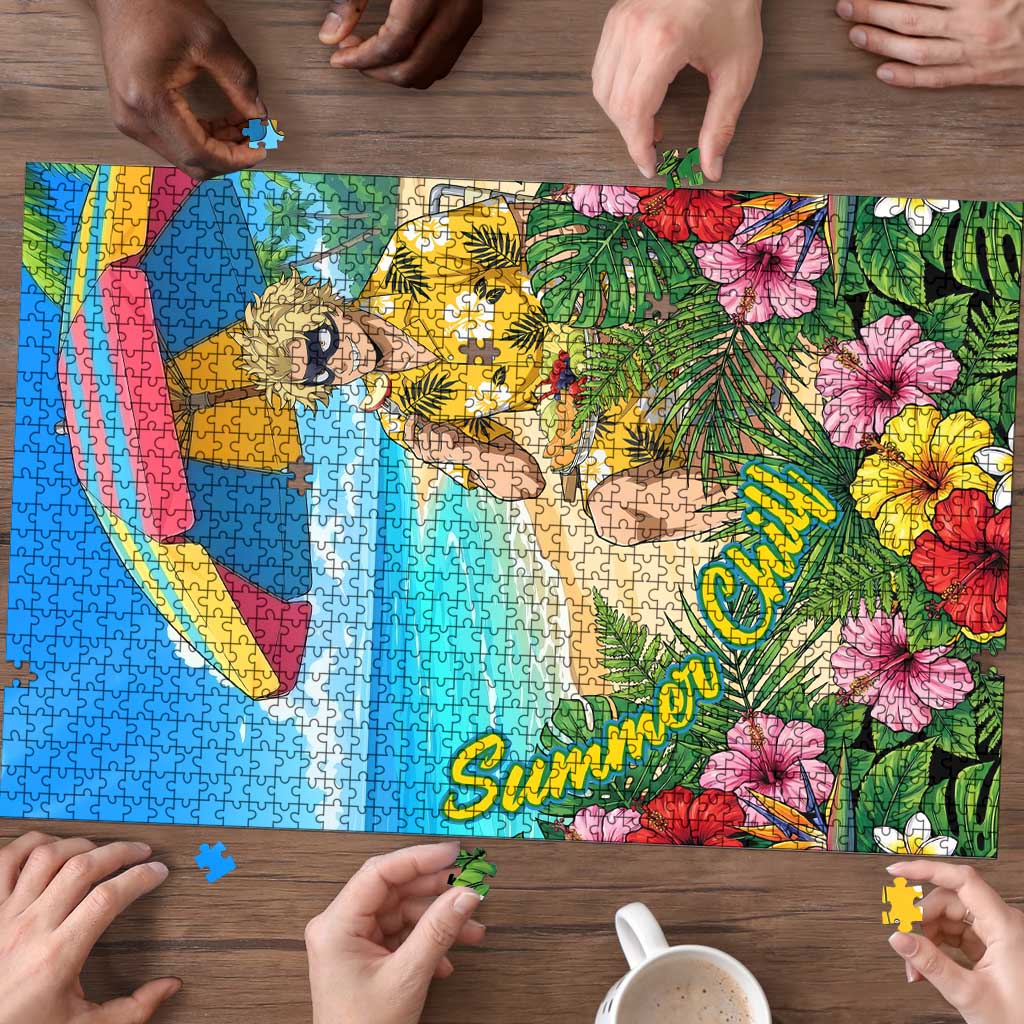 Taishiro Toyomitsu Summer Chill Puzzle Tropical Anime Picnic Scene