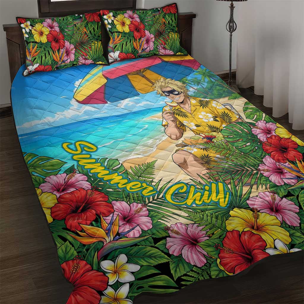 Taishiro Toyomitsu Summer Chill Quilt Bed Set Tropical Anime Picnic Scene