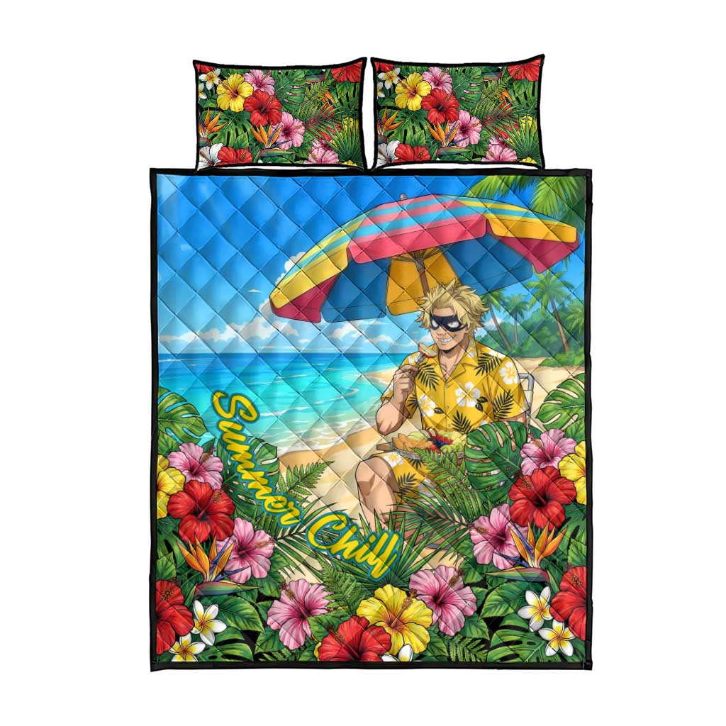 Taishiro Toyomitsu Summer Chill Quilt Bed Set Tropical Anime Picnic Scene