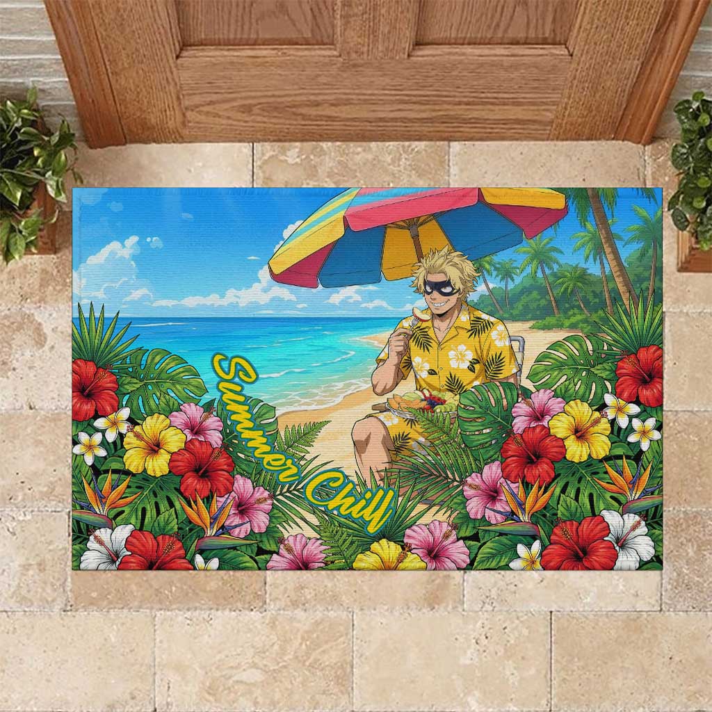 Taishiro Toyomitsu Summer Chill Rubber Doormat Tropical Anime Picnic Scene