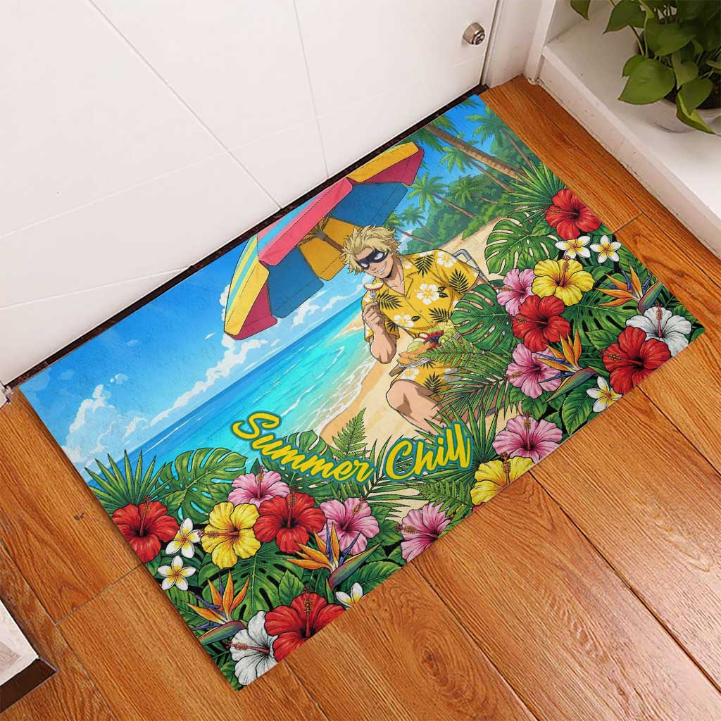 Taishiro Toyomitsu Summer Chill Rubber Doormat Tropical Anime Picnic Scene