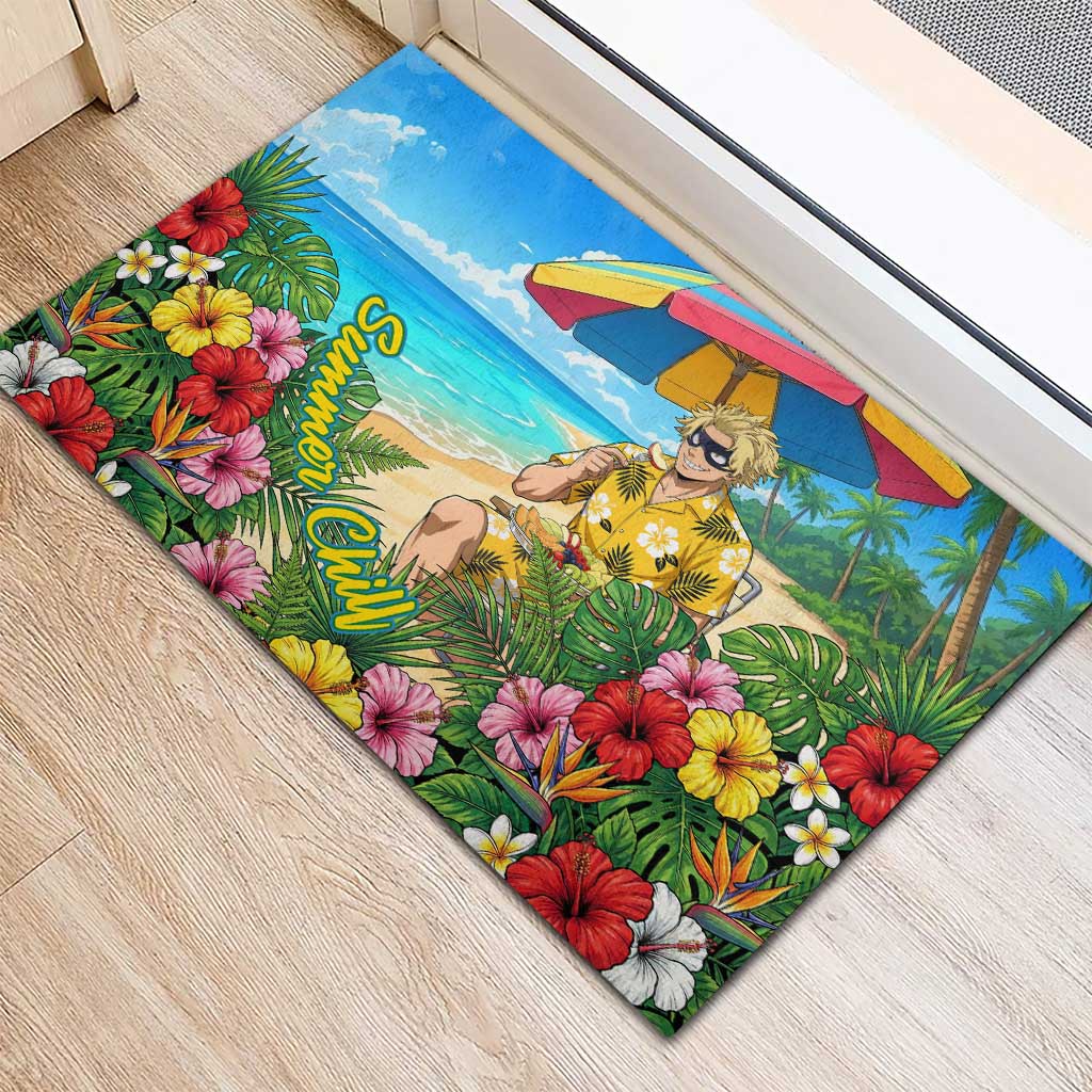 Taishiro Toyomitsu Summer Chill Rubber Doormat Tropical Anime Picnic Scene