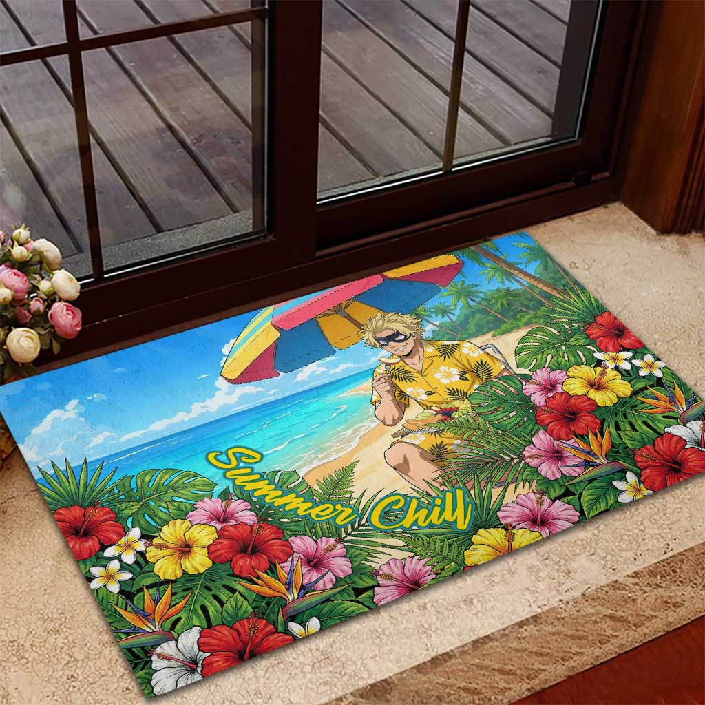 Taishiro Toyomitsu Summer Chill Rubber Doormat Tropical Anime Picnic Scene