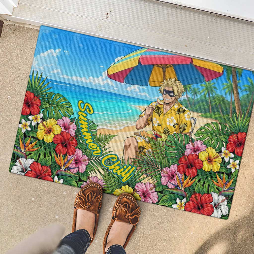 Taishiro Toyomitsu Summer Chill Rubber Doormat Tropical Anime Picnic Scene