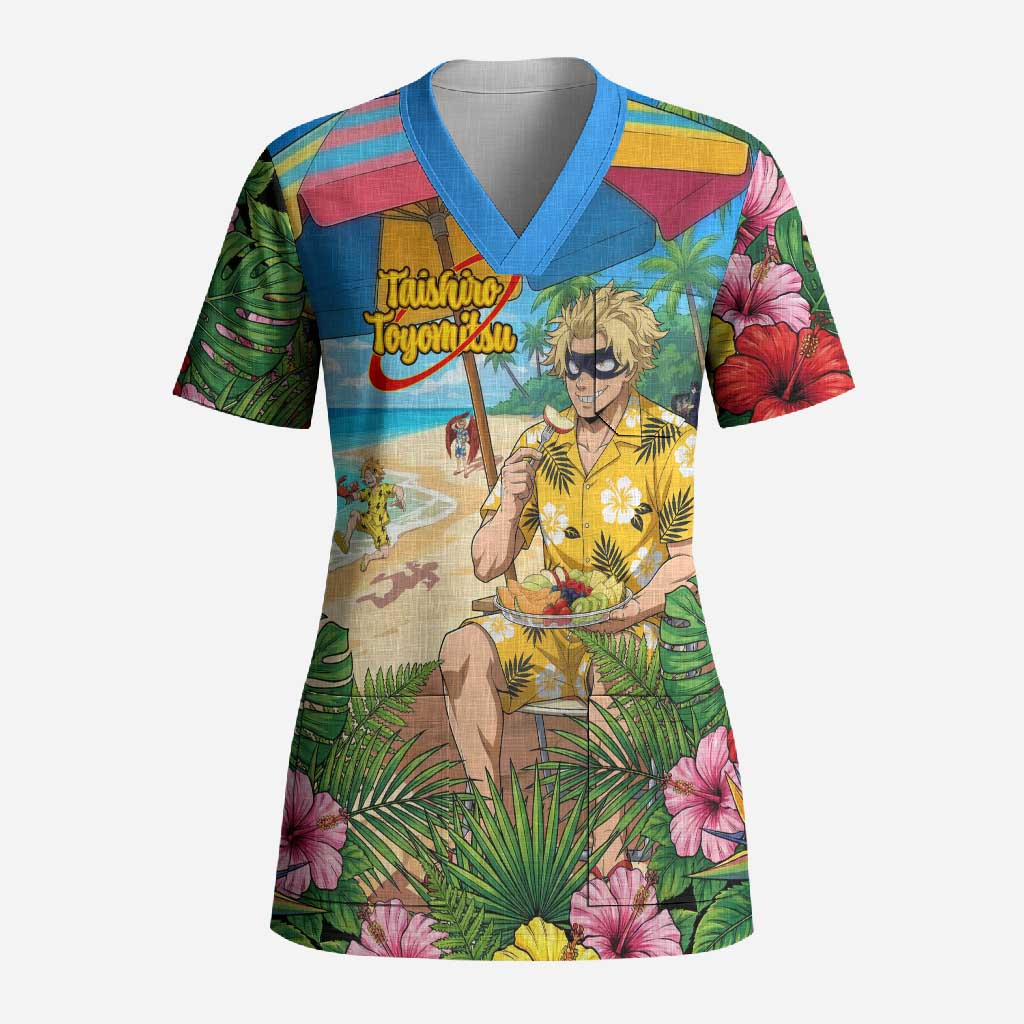 Taishiro Toyomitsu Summer Chill Scrub Top Tropical Anime Picnic Scene