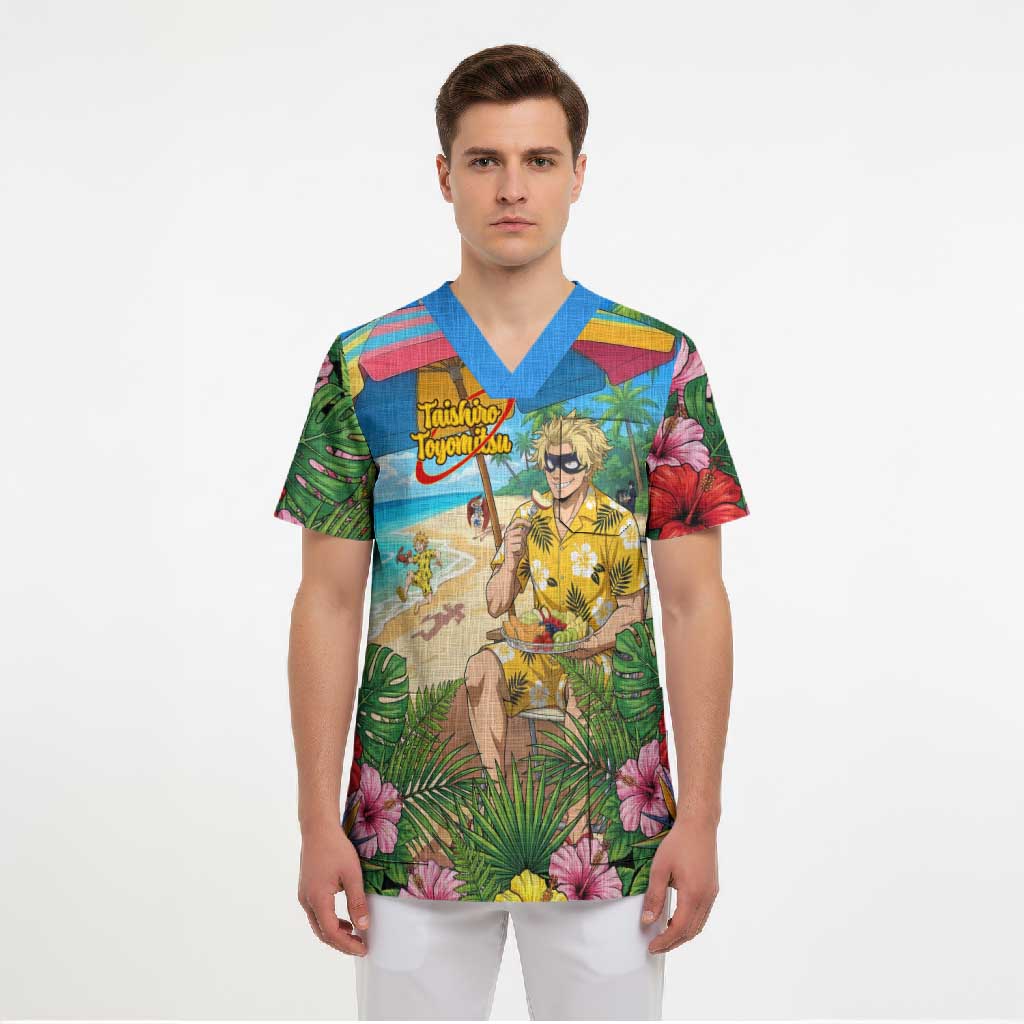 Taishiro Toyomitsu Summer Chill Scrub Top Tropical Anime Picnic Scene