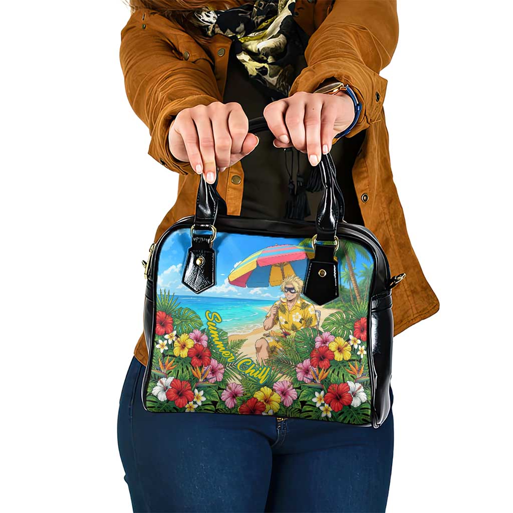 Taishiro Toyomitsu Summer Chill Shoulder Handbag Tropical Anime Picnic Scene