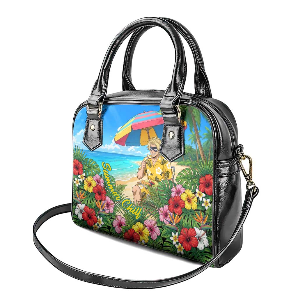 Taishiro Toyomitsu Summer Chill Shoulder Handbag Tropical Anime Picnic Scene